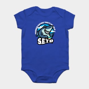 Sharks Eating Tasty People Baby Bodysuit